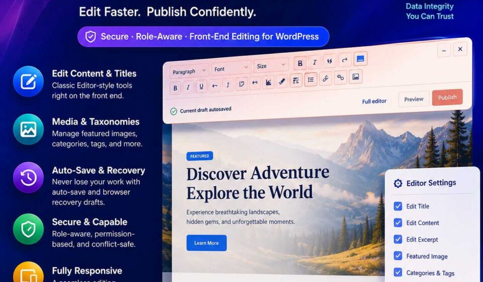 CP Quick Frontend Editor